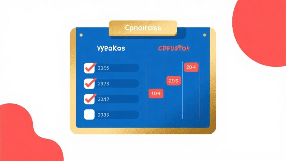 平台评测与对比清单示意图